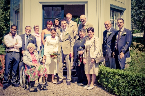 Familieportret bruidspaar